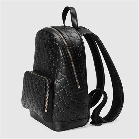 gucci signature leather backpack.